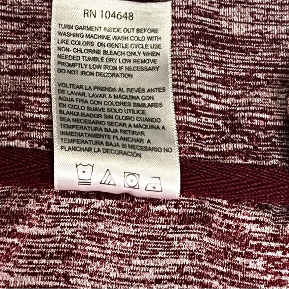 Virginia Tech Russell Burgundy and Red Quarter-Zip Pullover Men’s Small (34-36) - Picture 8 of 8